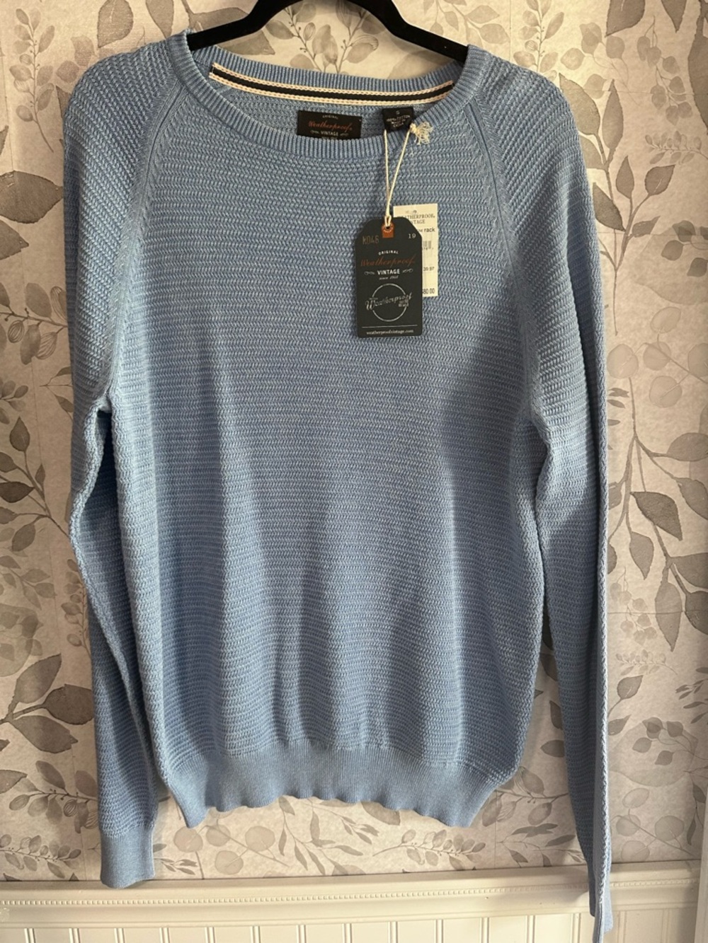 Weatherproof Light Blue Knit Crewneck Sweater